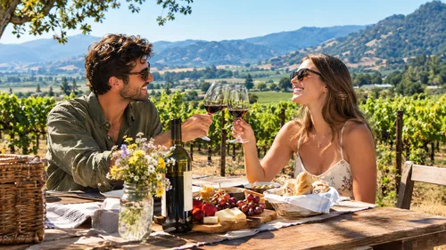3. Weinberg-Picknick-Mittagessen