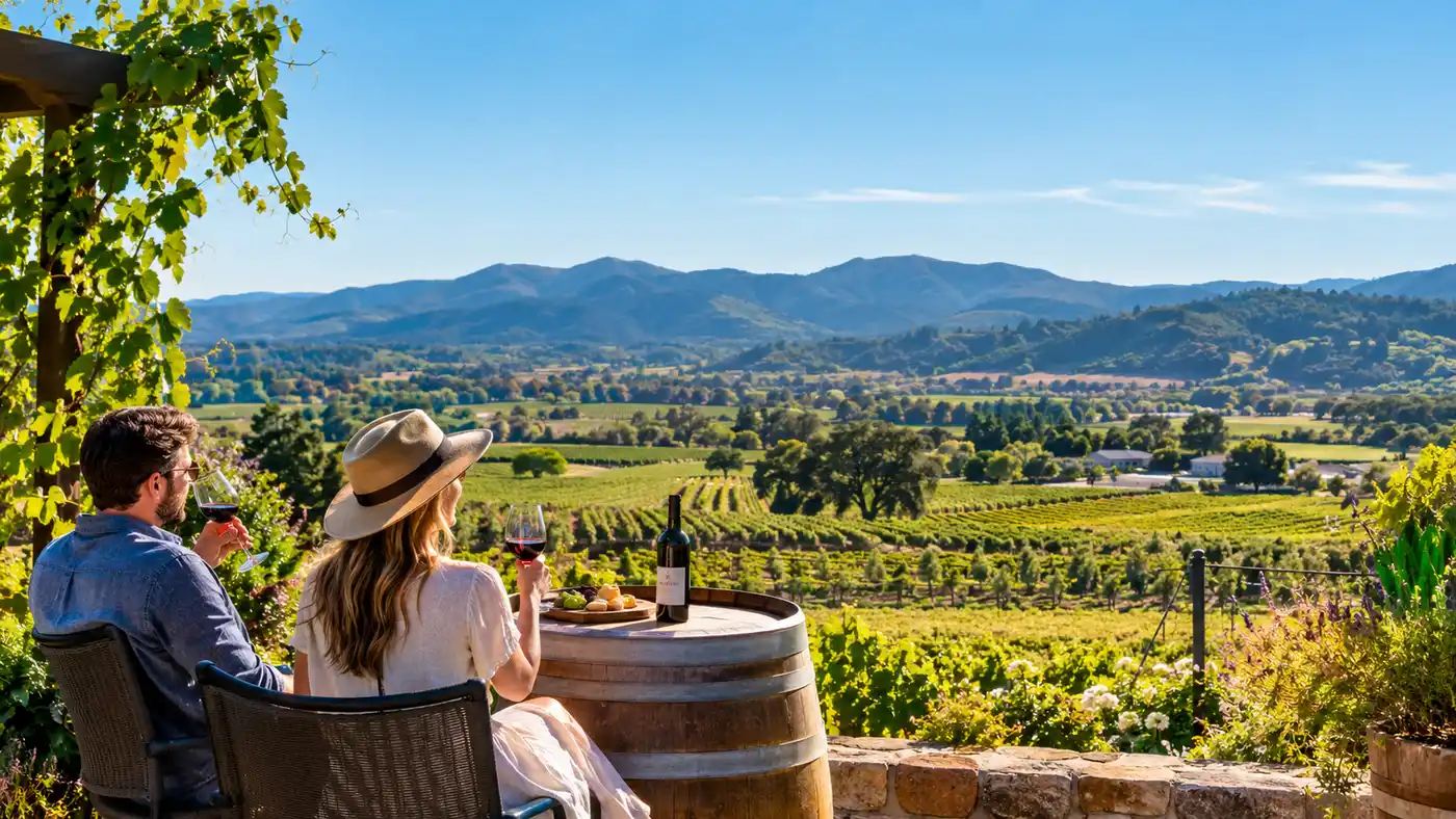 Santa Rosa und die umliegenden Weingüter des Sonoma County