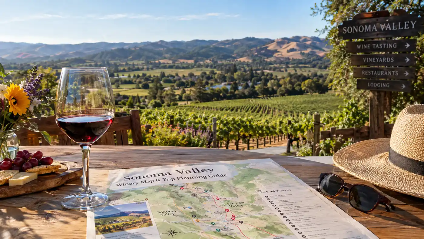 Weinbaugebiet Sonoma Valley – Karte & Reiseplanungsführer